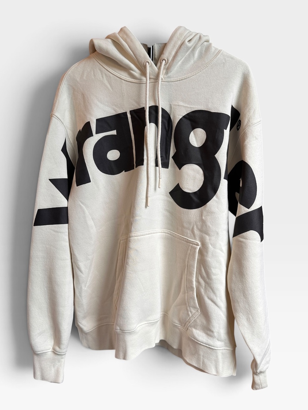 Wrangler Retro Womens Bold Wrapped Logo Hoodie Cream Off-White Size L